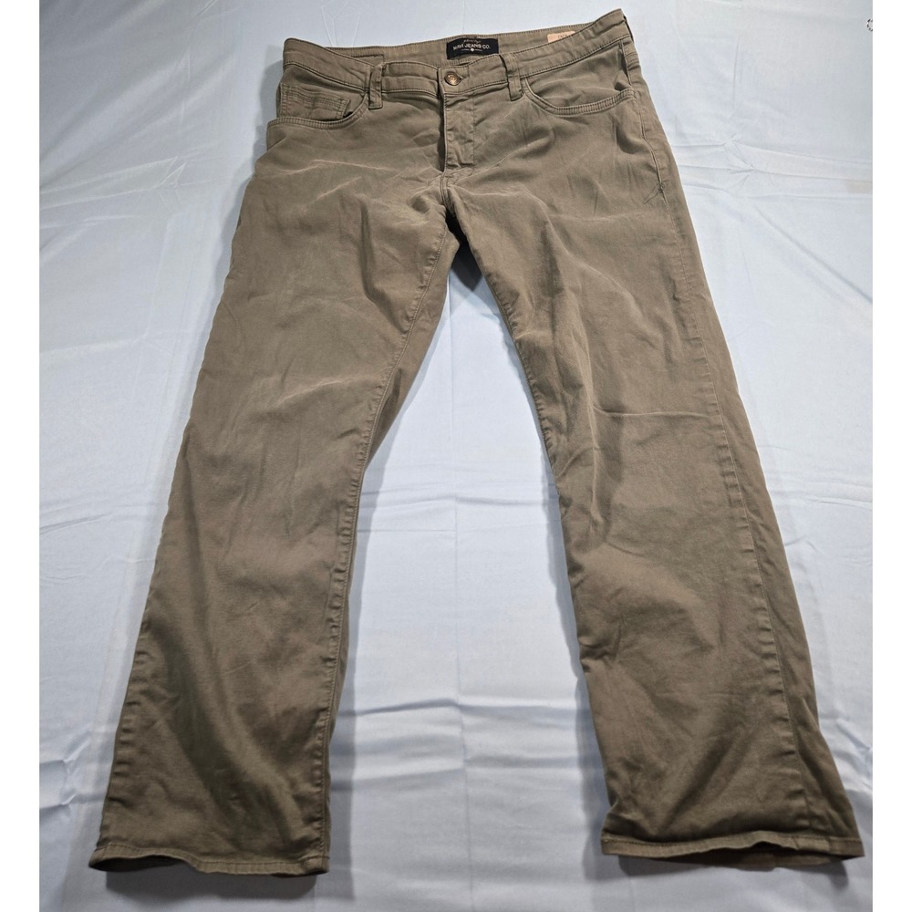 Mavi Jeans Co Zach Straight Leg Pants Mens Olive Green Khaki 34x29